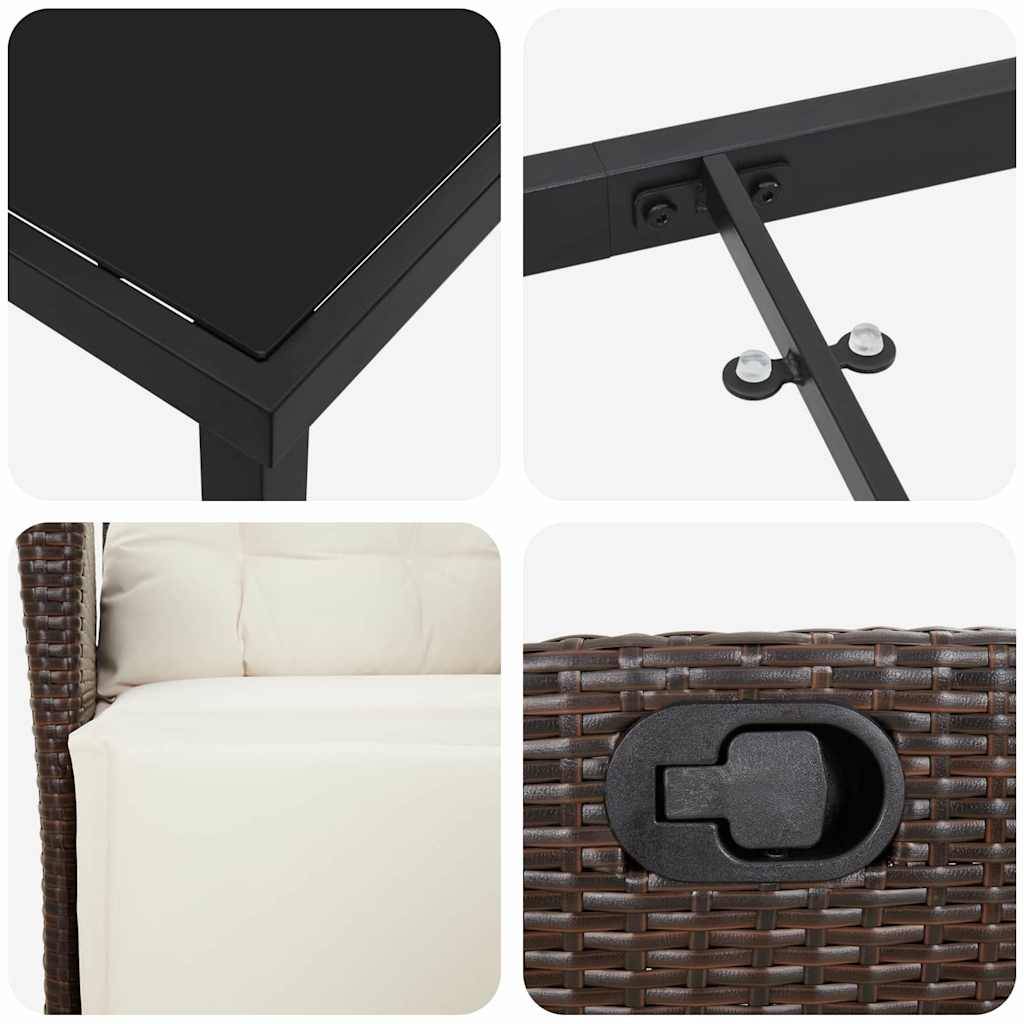 ComfortXL - Salon de jardin 4 places en polyrotin durable avec sièges confortables Marron – ComfortXL Outdoor Living - Image 9