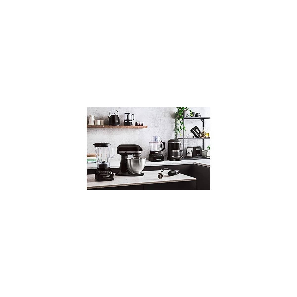 Robot pâtissier KitchenAid Classic Noir 4,3L 10 vitesses Accessoires inclus 5K45SSEOB - Image 4