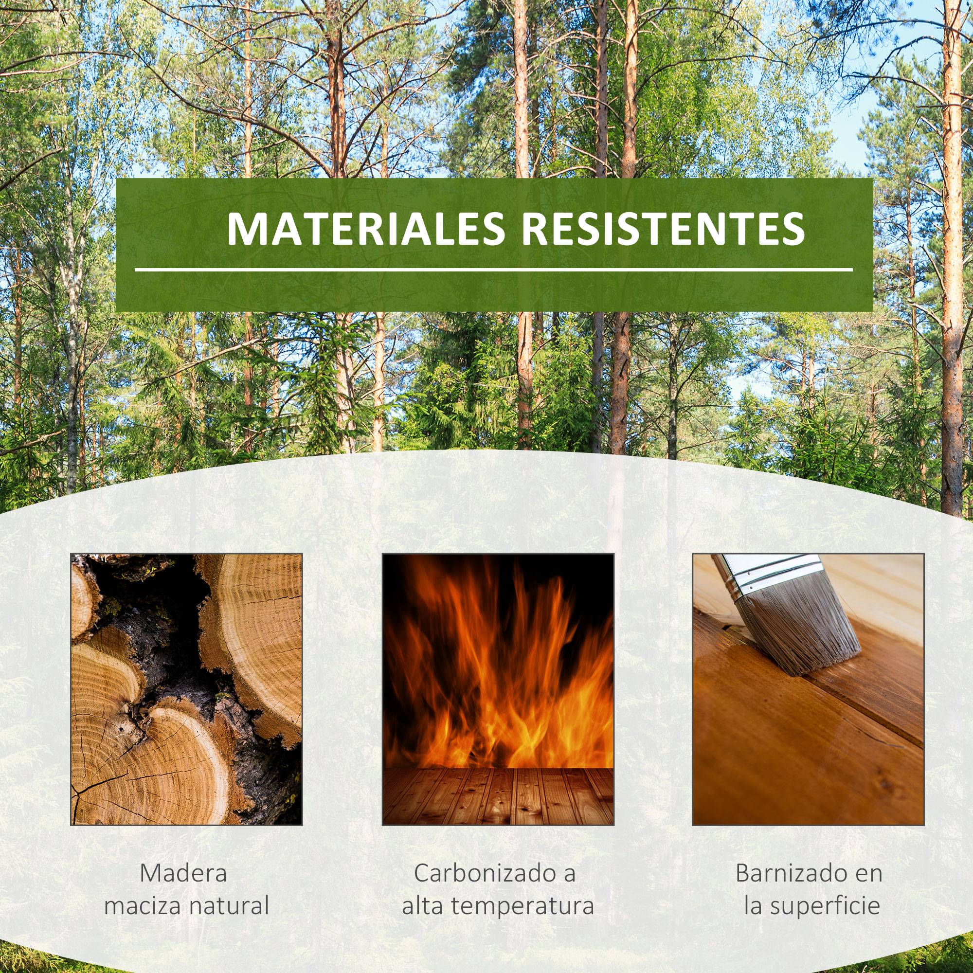 Support à Plantes en Bois 5 Niveaux avec Pieds, 60 kg, Intérieur/Extérieur, 98 x 28 x 95 cm, Finition Carbonisée - Image 8