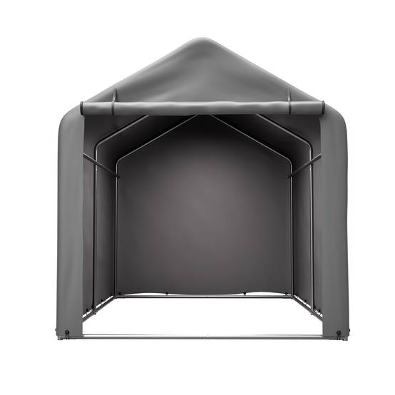ComfortXL - Abri vélo tente de stockage acier et PE pour jardin porte enroulable 160x220x165cm gris - ComfortXL Outdoor Living - Image 9
