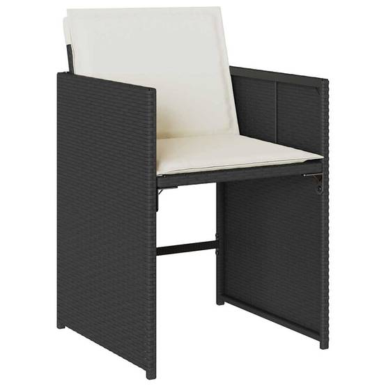 Ensemble repas extérieur 4 personnes en résine tressée avec table verre Noir – ComfortXL Outdoor Living - Image 6