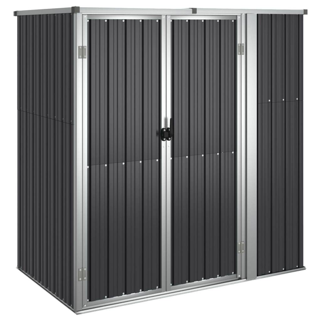Abri de jardin 1.43m² Cabane à outils Abri de jardin 1.43m² - anthracite 161x89x161cm acier galvanisé MP4 MAISON CHIC