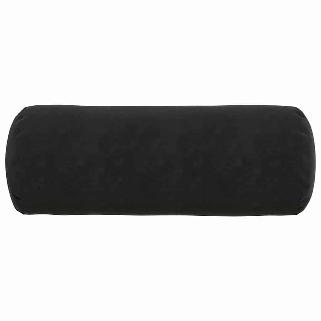 Lot de 2 Traversins Déco Velours Côtelé Confort Housse Amovible pour Salon et Chambre Noir 25x70 cm – ComfortXL Outdoor Living - Image 6