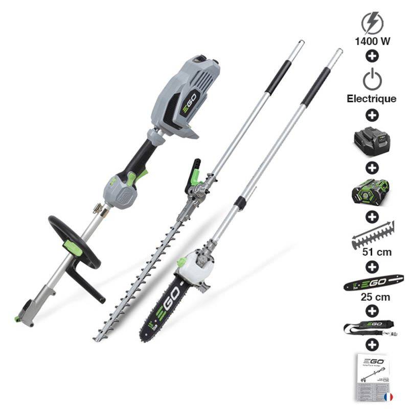 Ego Power + - Pack élagage entretien arbres et haies avec moteur chargeur batterie 56v Egopower - Image 1