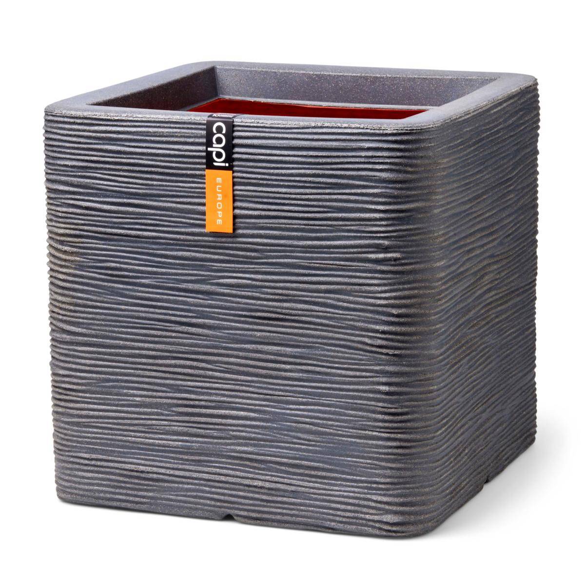 Artificielles - Bac Rib en plastique de qualité supérieure Int/Ext. cube 30x30x30 cm Noir-blanc - dimhaut: H 30 cm - couleur: Noir-blanc