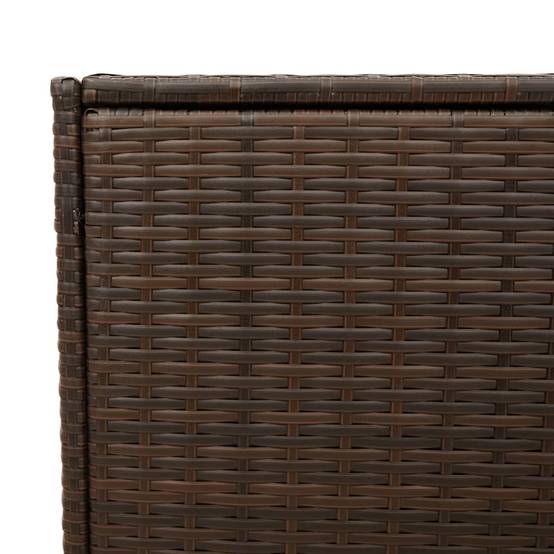 Coffre de rangement - Boîte de rangement extérieure - Coffre de jardin marron 283L résine tressée - Image 9