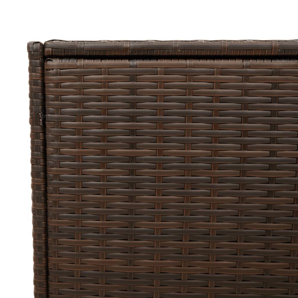 Coffre de rangement - Boîte de rangement extérieure - Coffre de jardin marron 283L résine tressée - Image 9