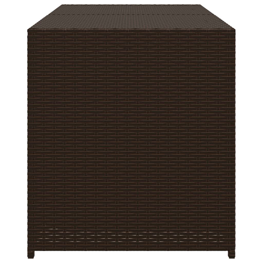 Coffre de rangement - Boîte de rangement extérieure - Coffre de jardin marron 283L résine tressée - Image 5