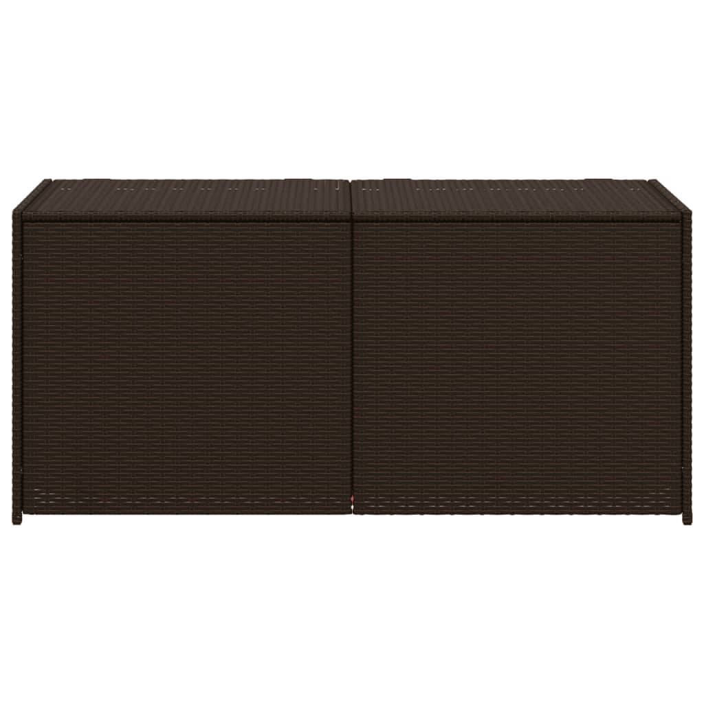 Coffre de rangement - Boîte de rangement extérieure - Coffre de jardin marron 283L résine tressée - Image 4