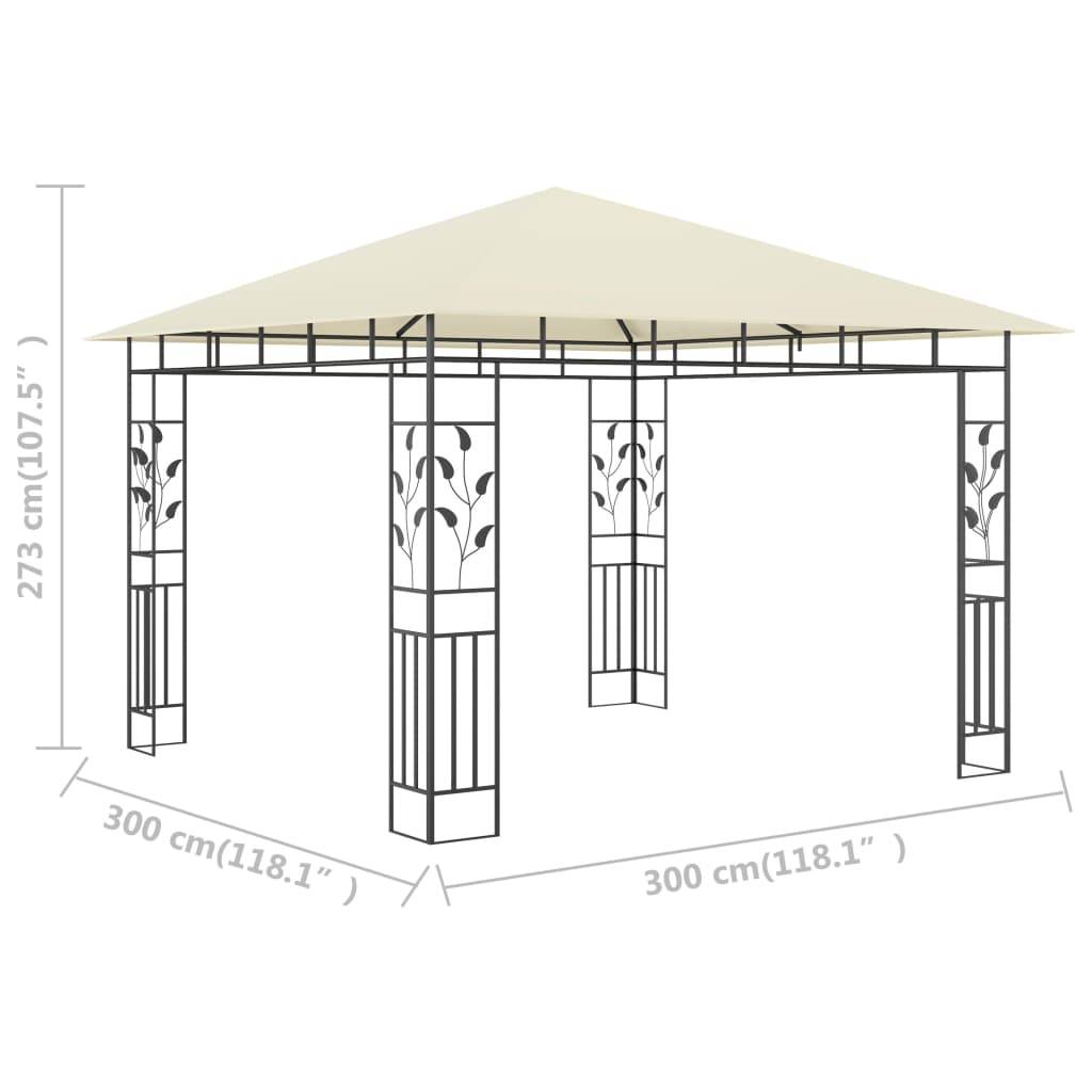ComfortXL - Tonnelle de Jardin 3x3m Acier avec Moustiquaire Toit Polyester Anti-Insectes Crème – ComfortXL Outdoor Living - Image 6