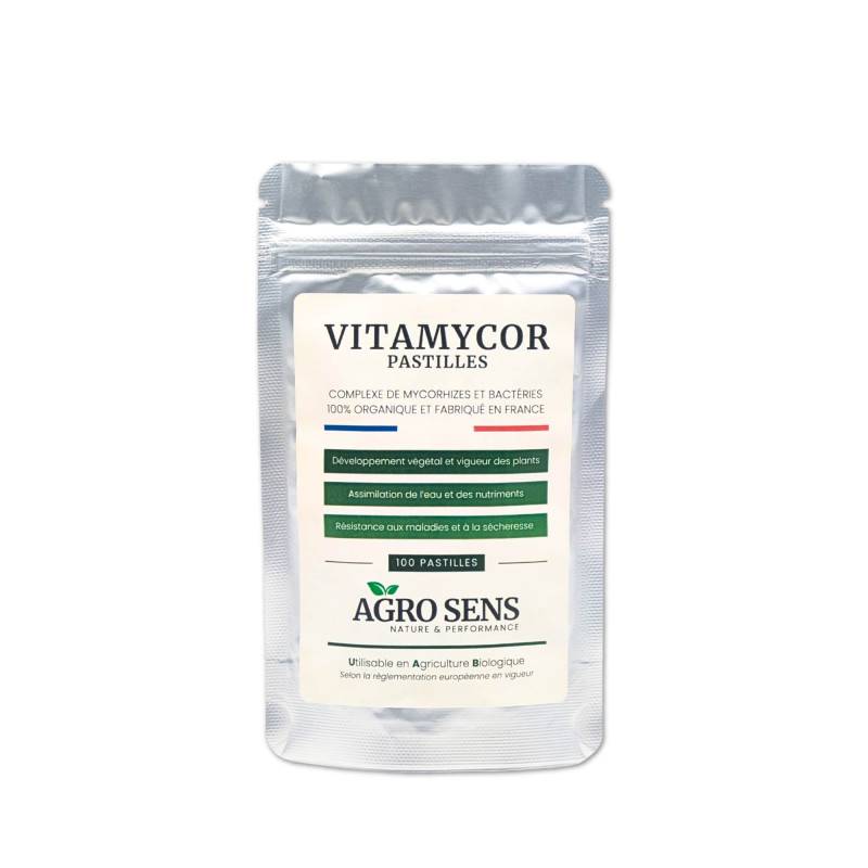 VitaMycor Pastilles - Mycorhizes pour plantations - Agro Sens - Sachet 100 Pastilles