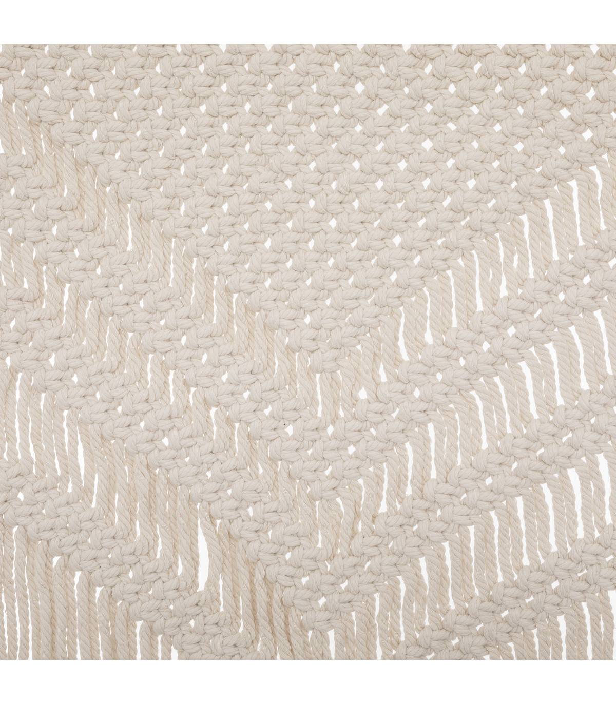 Déco murale Macramé en Coton et Bois L 110 cm - Image 2