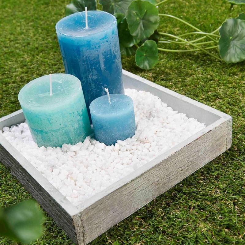 Gravier décoratif coloré 2/4mm (Pot 1kg) - Bleu Océan  - Jardinex - Image 2
