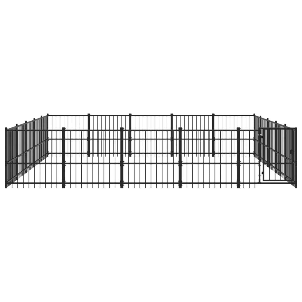 Vidaxl - Chenil d'extérieur pour chiens Acier 23,52 m² vidaXL 3124635 - Image 6