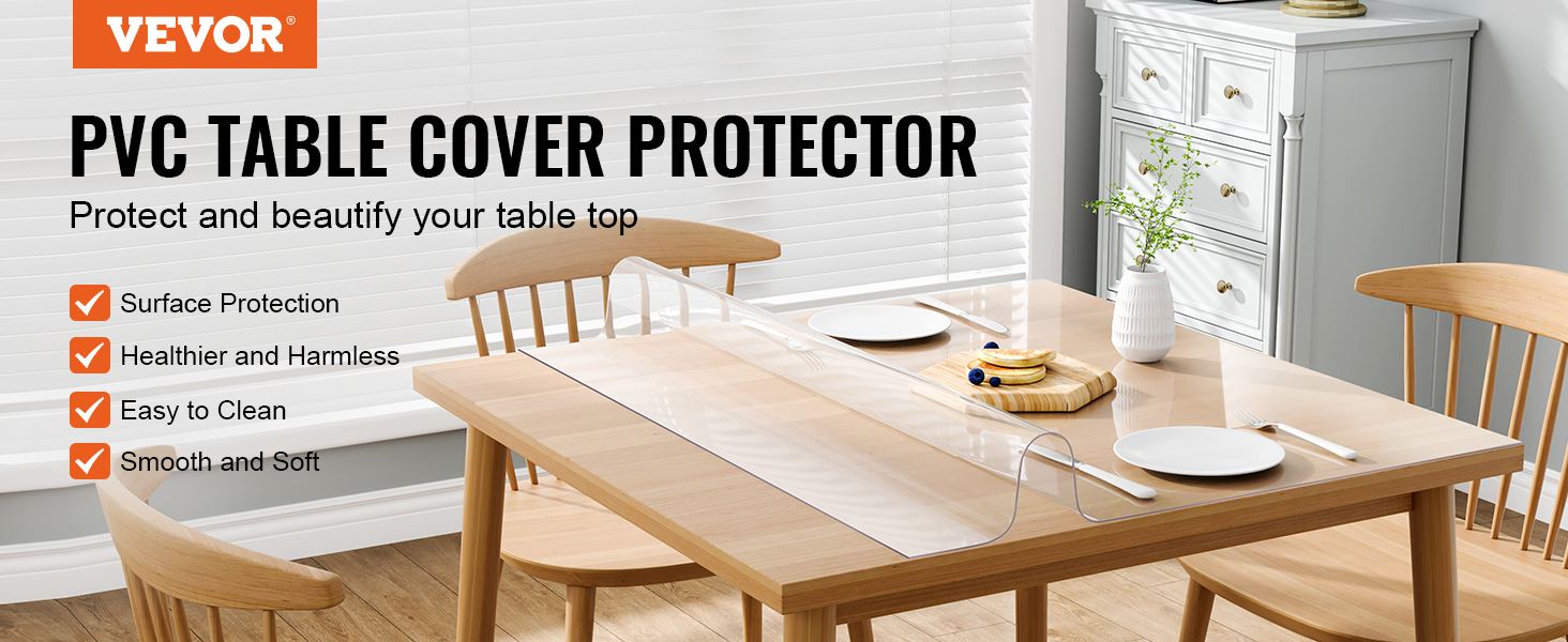 Vevor - VEVOR Nappe Carrée Transparente Protection de Table en PVC 30,5x30,5x1,5 mm - Image 9