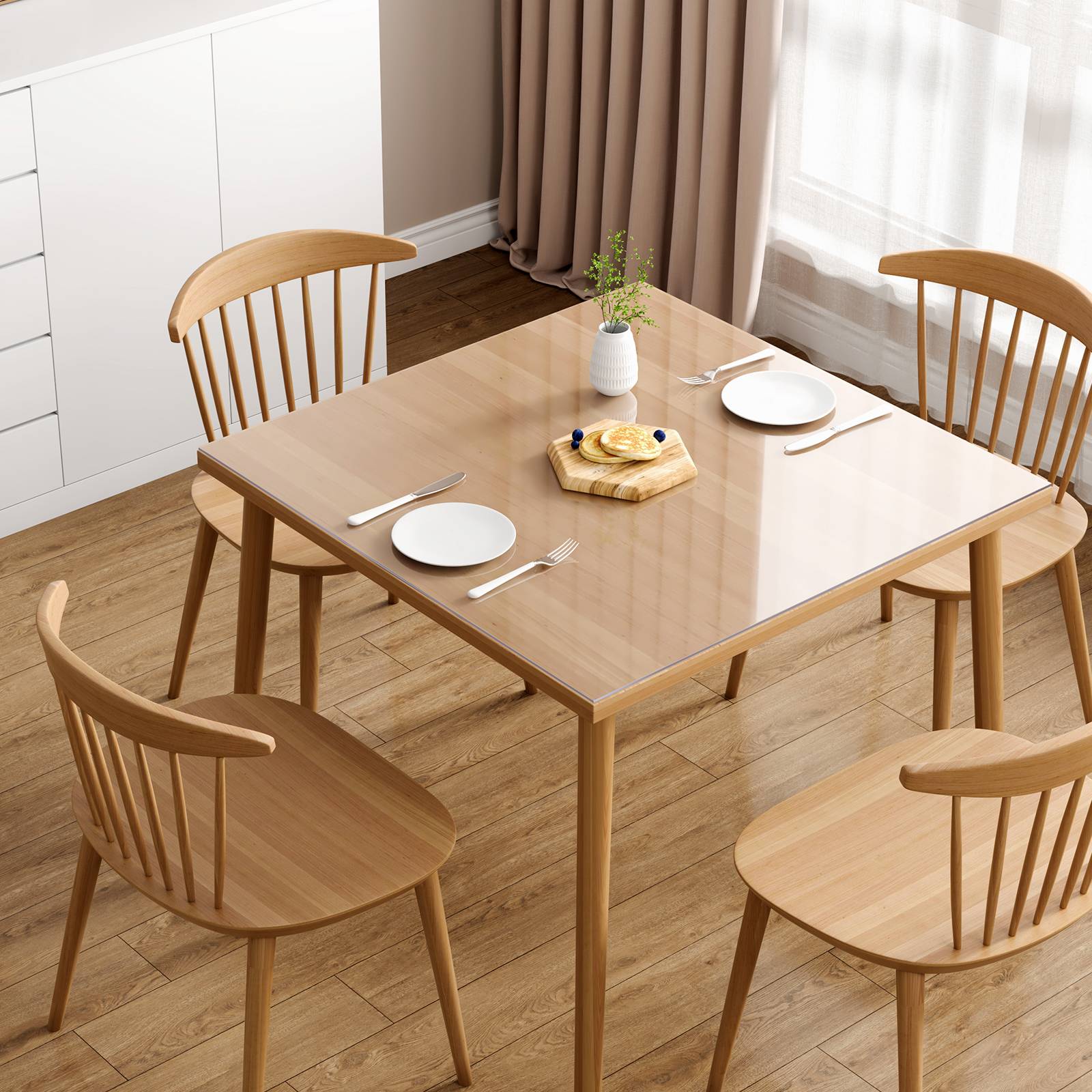 Vevor - VEVOR Nappe Carrée Transparente Protection de Table en PVC 30,5x30,5x1,5 mm - Image 8