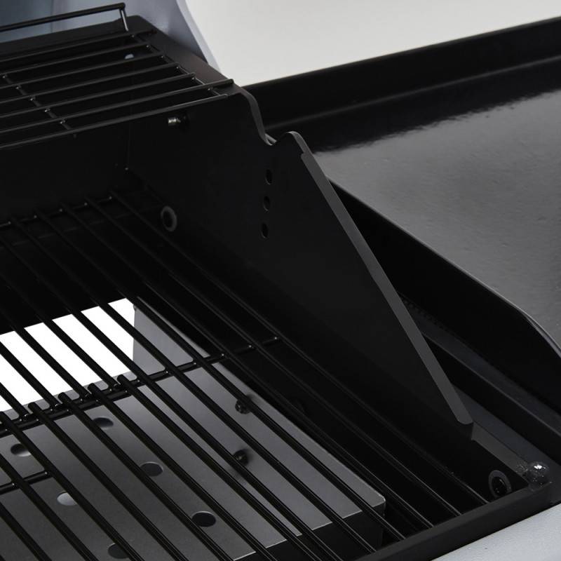 Brasero - Plancha gaz et barbecue charbon Bi‑Energy L – BRASERO BY FAVEX – 2 x 3,6 kW – Plaque inox – 10 à 12 convives - Housse incluse - Image 6
