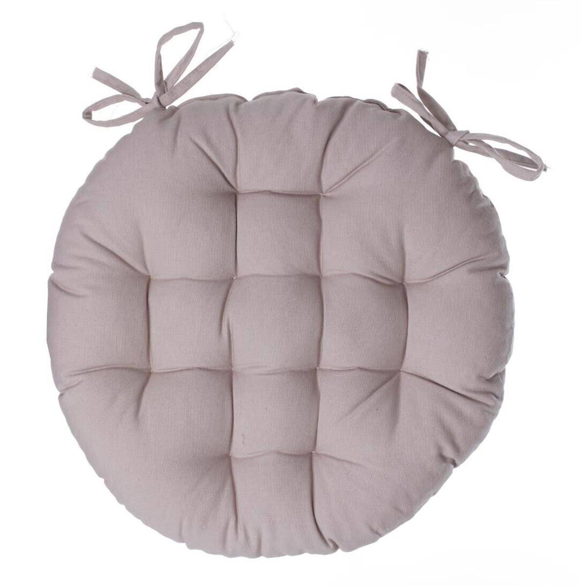 Galette de Chaise Ronde "Leana" 38cm Lin - Image 1