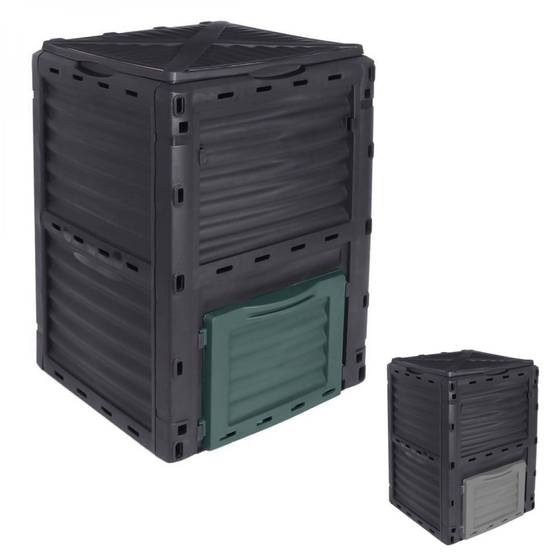 Linxor - Composteur, bac, poubelle à compost de jardin - 300 L - Noir et Vert - Linxor - Image 2