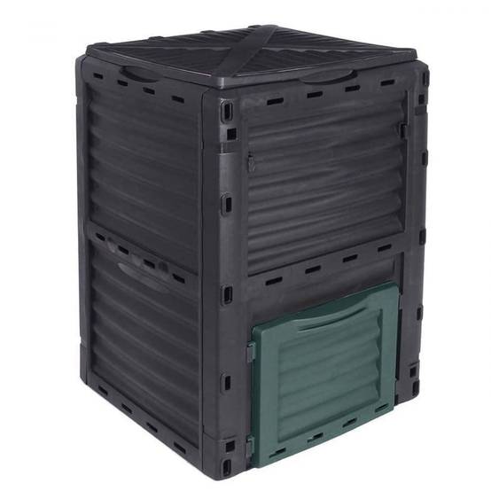 Linxor - Composteur, bac, poubelle à compost de jardin - 300 L - Noir et Vert - Linxor - Image 1