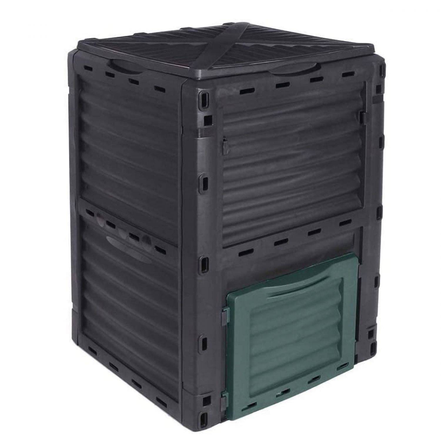 Linxor - Composteur, bac, poubelle à compost de jardin - 300 L - Noir et Vert - Linxor - Image 1