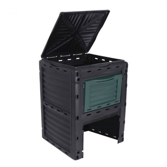 Linxor - Composteur, bac, poubelle à compost de jardin - 300 L - Noir et Vert - Linxor - Image 6