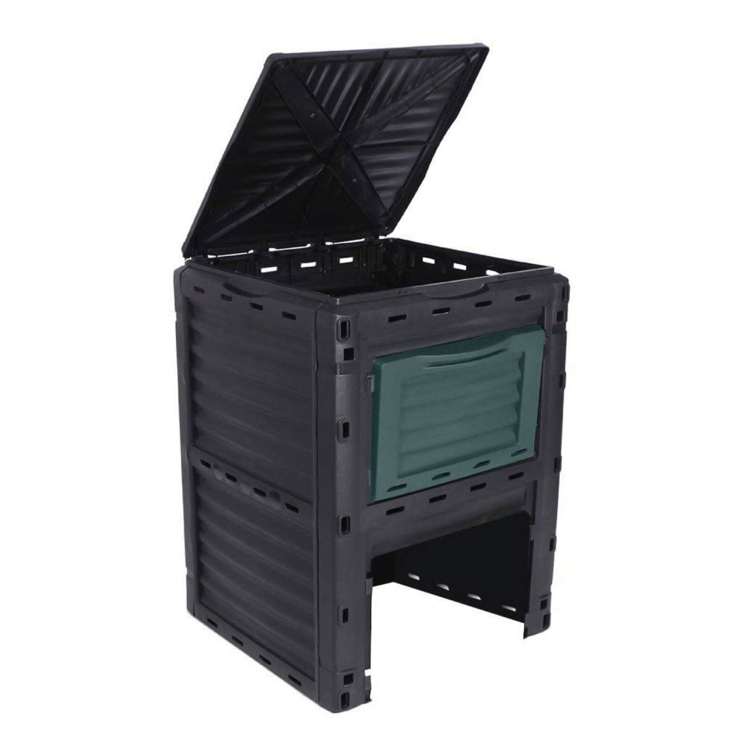 Linxor - Composteur, bac, poubelle à compost de jardin - 300 L - Noir et Vert - Linxor - Image 6