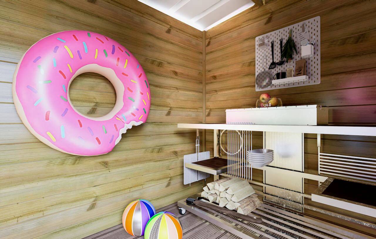 Sans Marque - ABRI DE JARDIN bois  autoclave 27mm - 4,14x2,64m / 11m2 - Bac acier - Plancher bois - Image 3