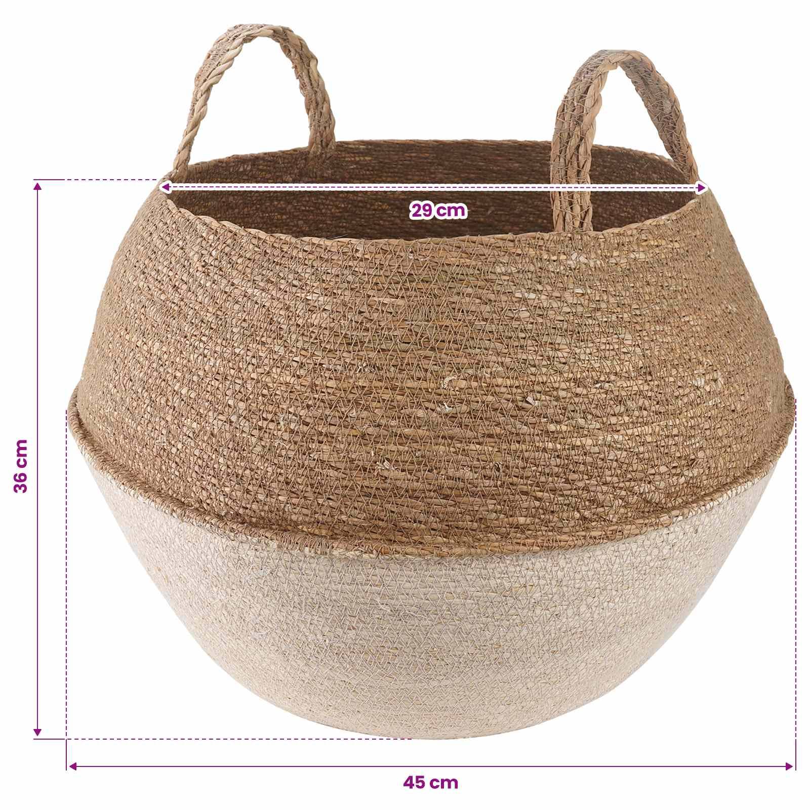 Vidaxl - Pot de plante avec poignées 2 pc Blanc Ø 45 x 36 cm vidaXL 42012271 - Image 3