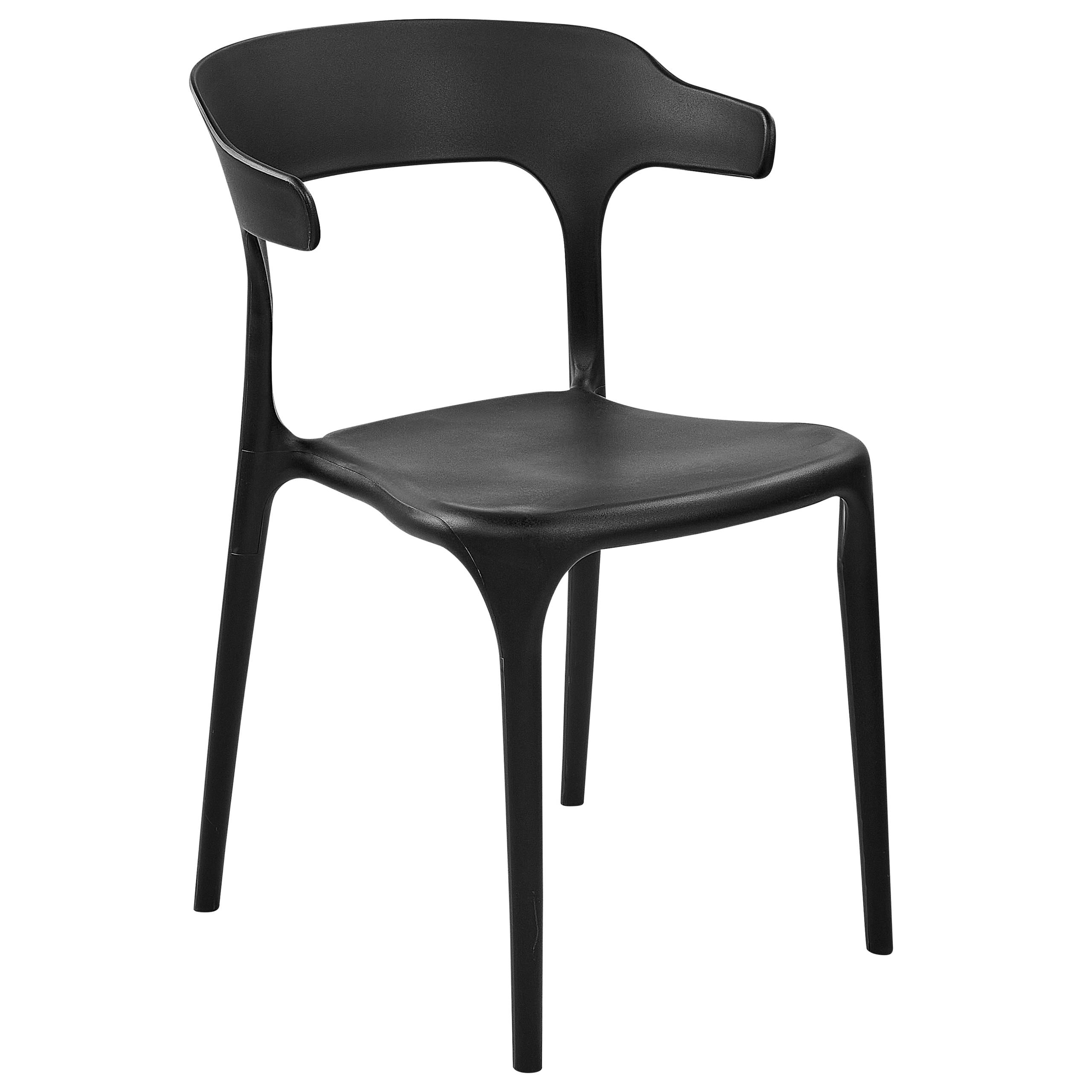 Beliani - Chaise de jardin Polypropylène Noir GUBBIO - 50x49x76- Beliani - Image 4