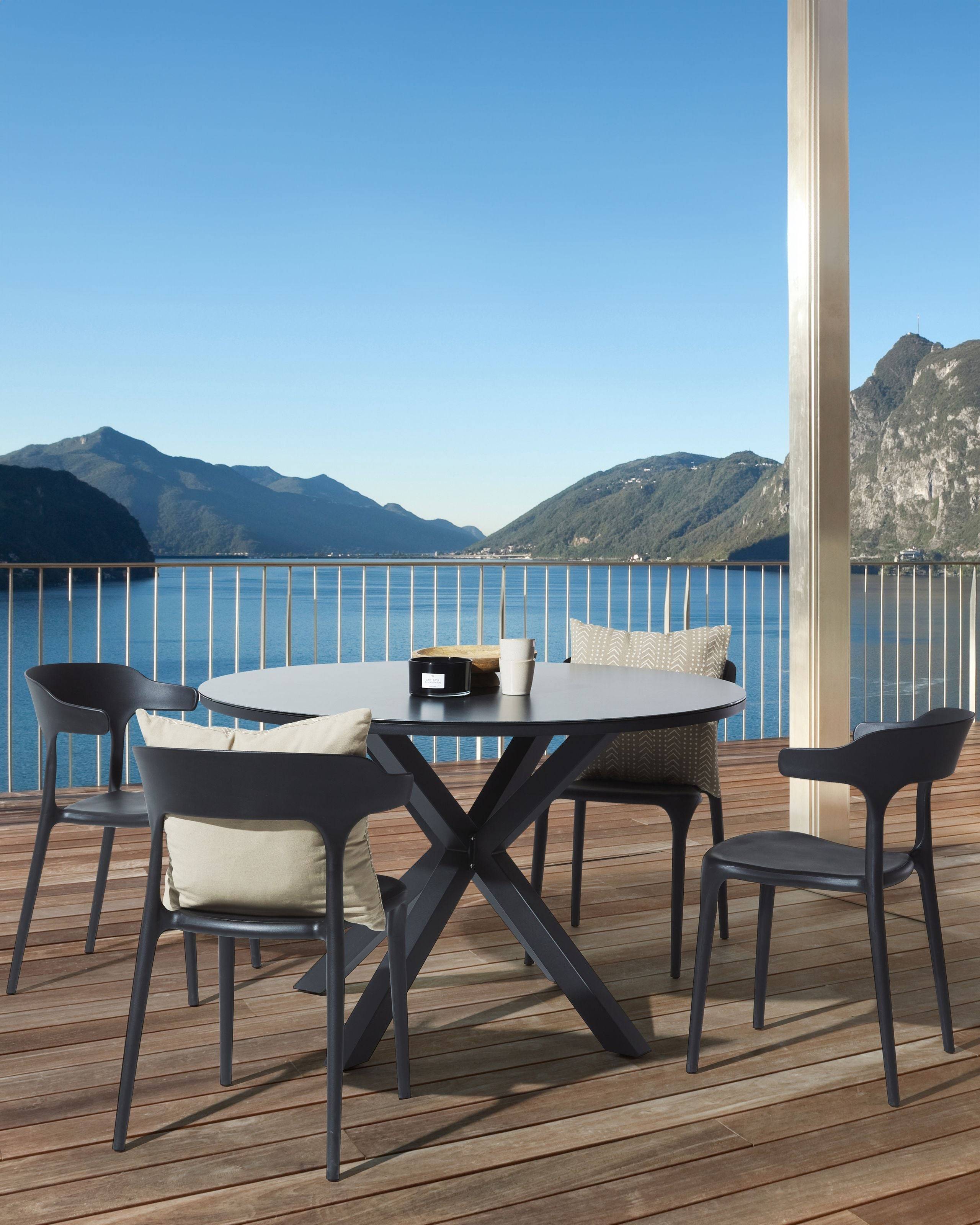 Beliani - Chaise de jardin Polypropylène Noir GUBBIO - 50x49x76- Beliani - Image 1