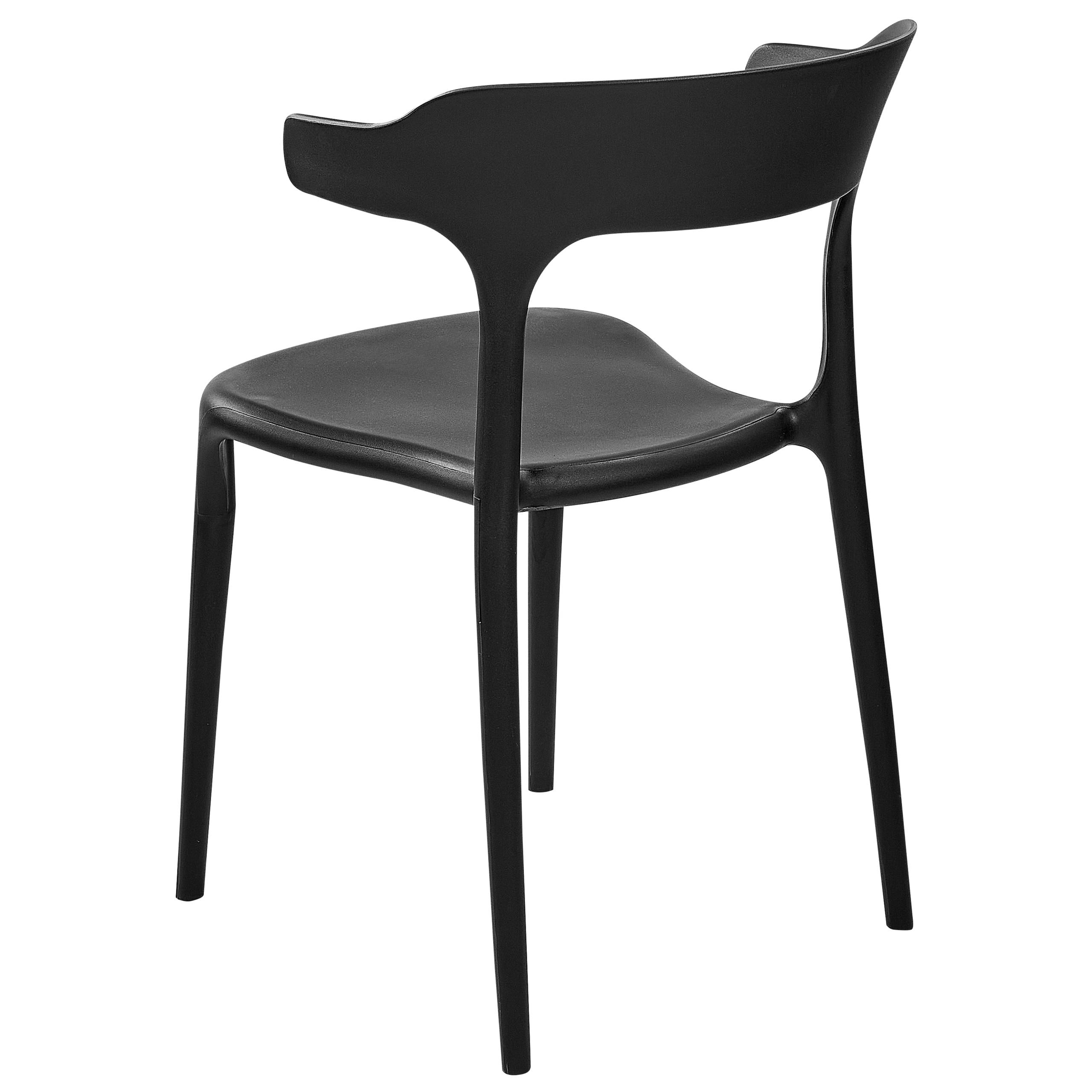 Beliani - Chaise de jardin Polypropylène Noir GUBBIO - 50x49x76- Beliani - Image 6