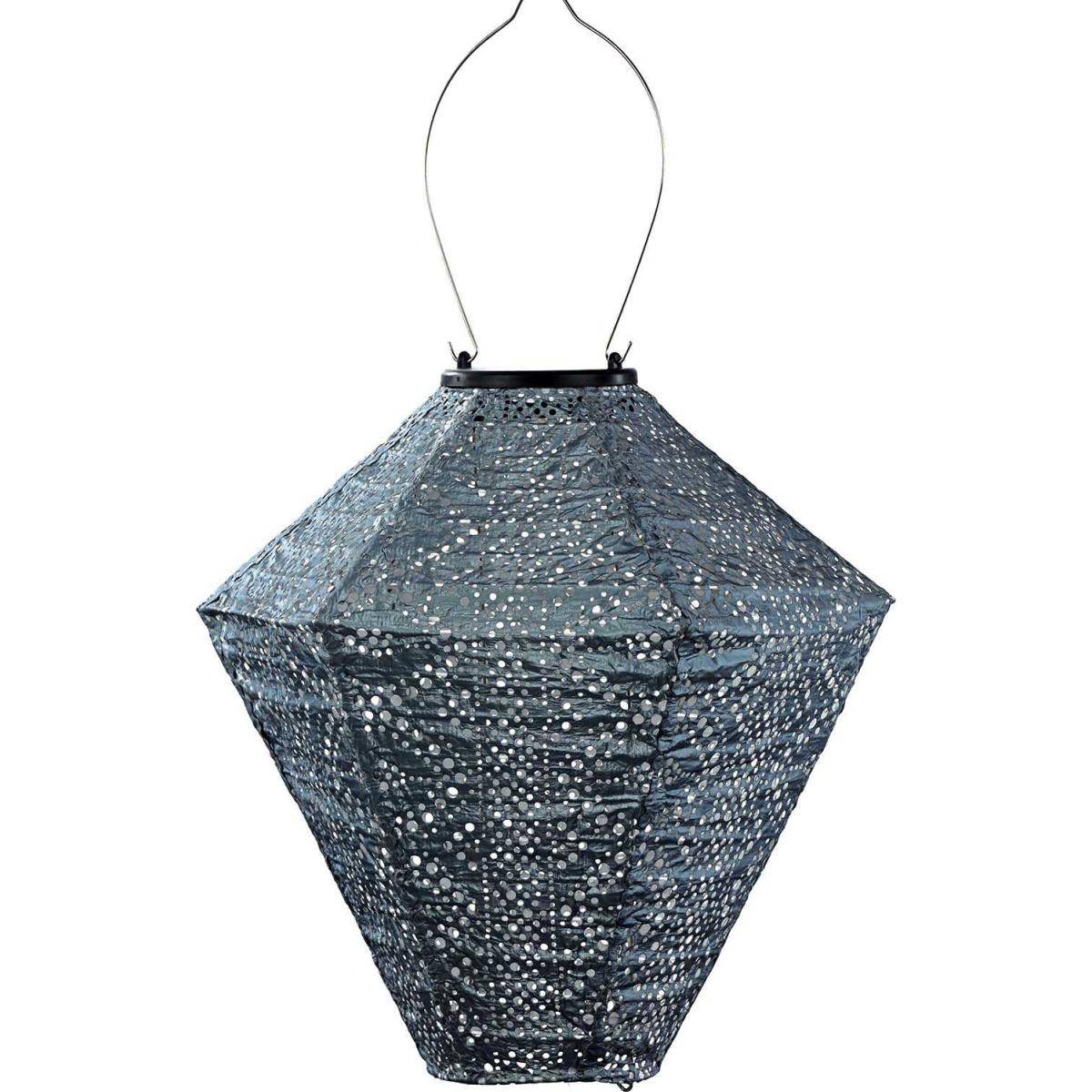 Lumiz - Lanterne solaire Diamond 28 cm Lace - Gris bleu - Image 1