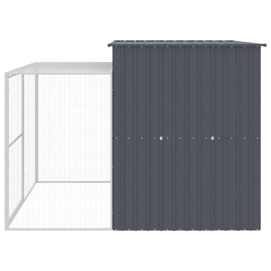Vidaxl - Niche pour chien avec cour anthracite 214x253x181 cm vidaXL 3189131 - Image 6