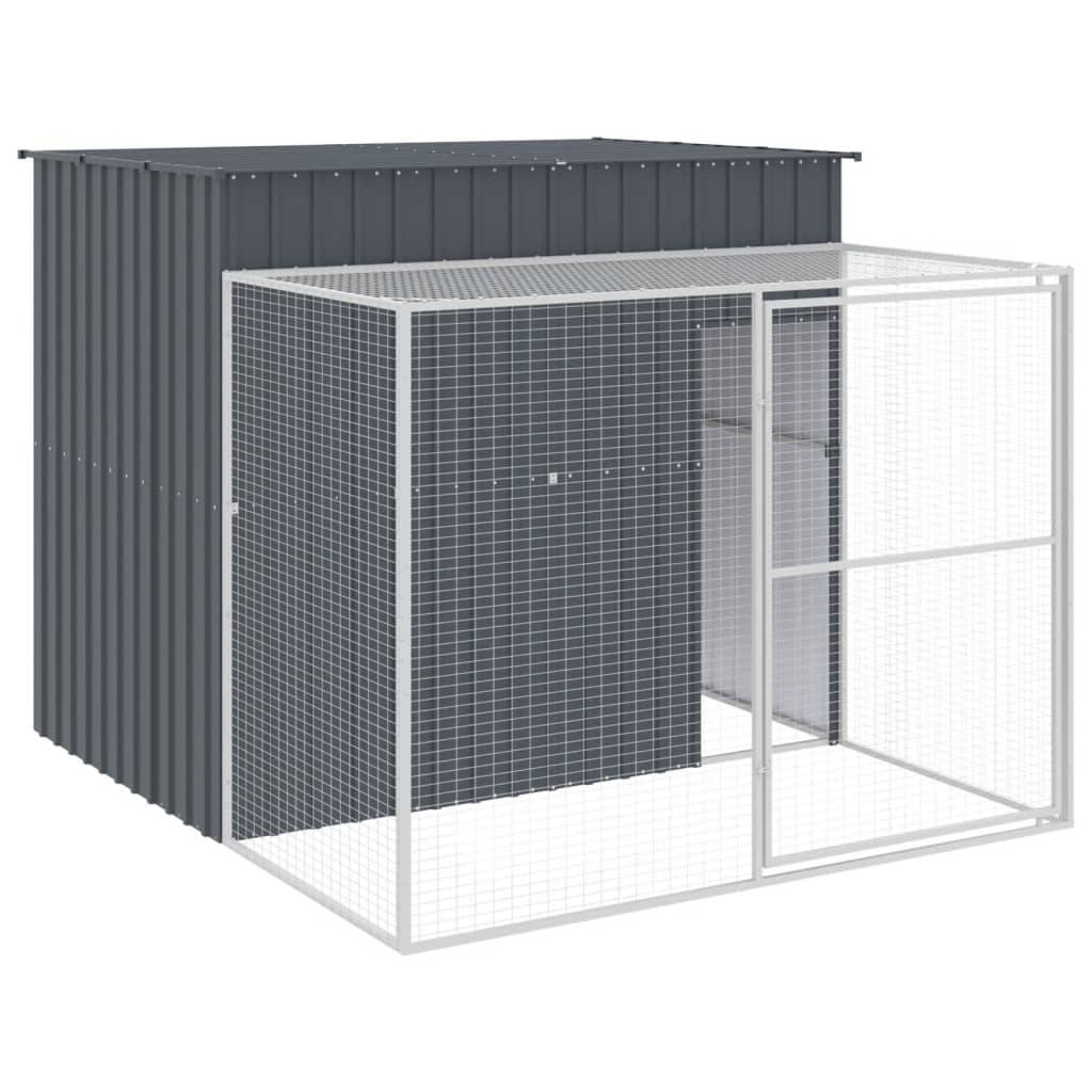 Vidaxl - Niche pour chien avec cour anthracite 214x253x181 cm vidaXL 3189131 - Image 2
