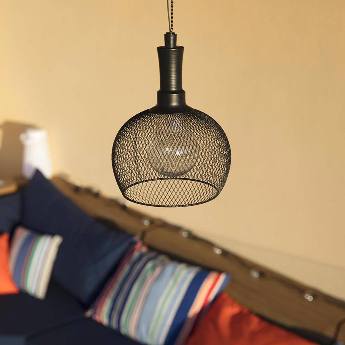 Lumisky - Suspension solaire ronde LOFT ROUND Noir Acier H85cm - Image 2
