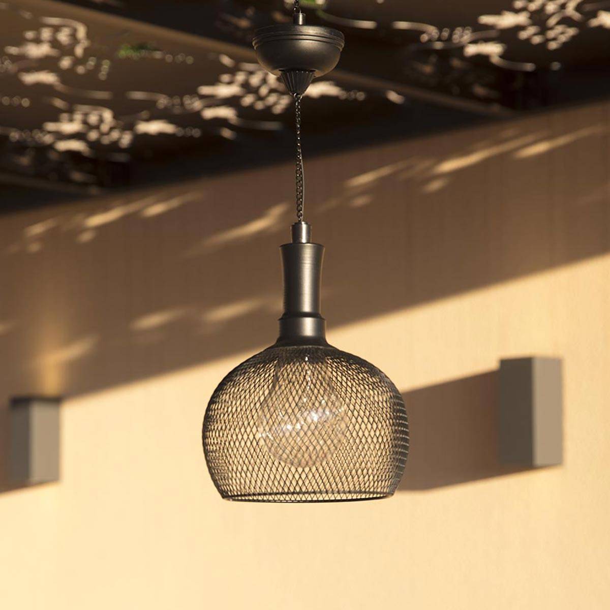 Lumisky - Suspension solaire ronde LOFT ROUND Noir Acier H85cm - Image 3