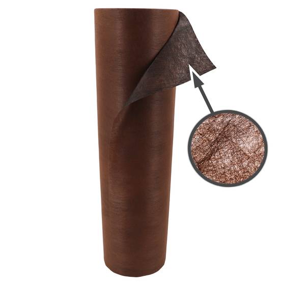 Géotextile Anti-Mauvaises Herbes Brun 125 g/m² – Toile de Paillage Perméable & Résistante, Garantie 25 Ans, Vlies Jardin 50 m x 1 m - Image 2
