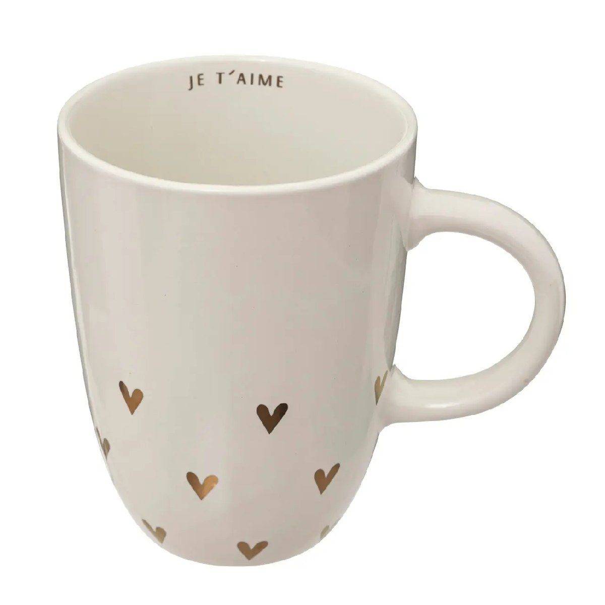 Lot de 6 Mugs Coeur "The Floral" 44cl Blanc - Image 2