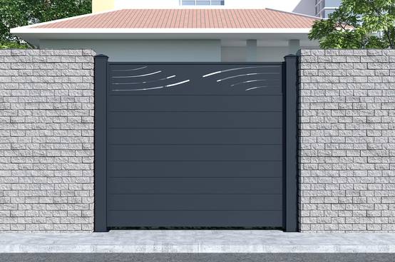 Casanoov Lot de 2 kits de clôture aluminium VELETA H.170 cm - kits complet 3.8m - Image 1