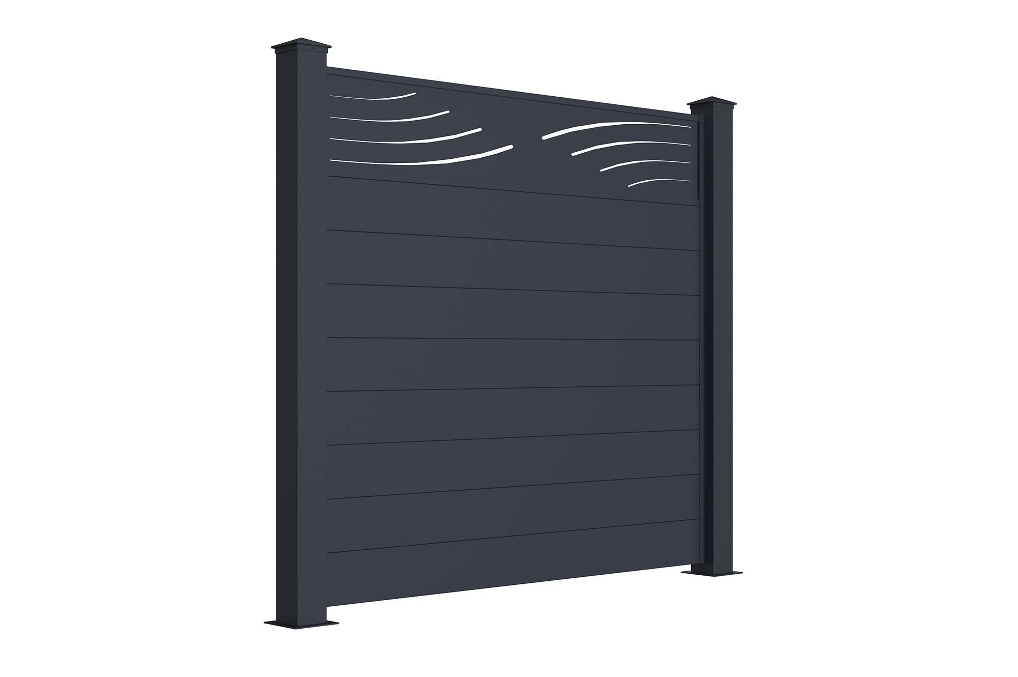 Casanoov Lot de 2 kits de clôture aluminium VELETA H.170  cm - kits complet 3.8m - Image 3