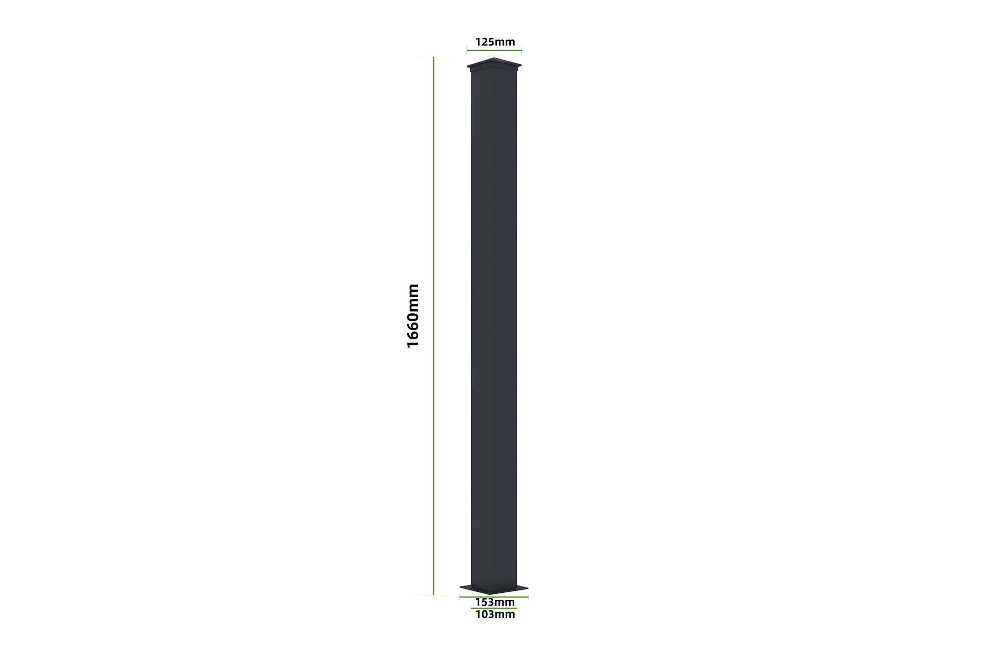 Casanoov Lot de 2 kits de clôture aluminium VELETA H.170  cm - kits complet 3.8m - Image 7