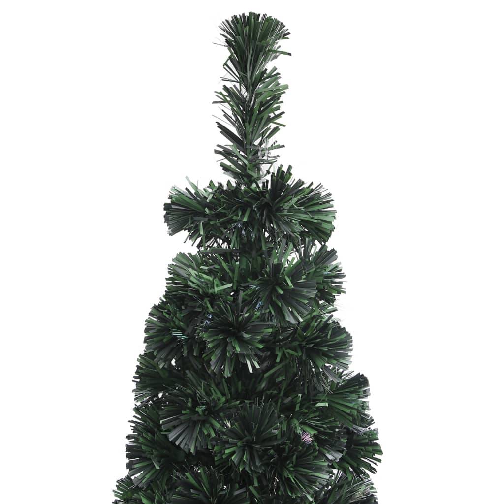 Grand sapin de Noël fin fibre optique lumineuse pour salon Vert 210 cm – ComfortXL Outdoor Living - Image 6