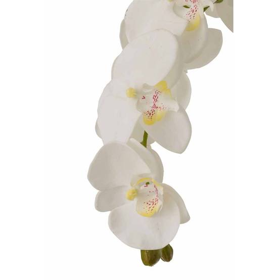Fleur Artificielle Déco "Orchidée en Terre" 98cm Blanc - Image 2
