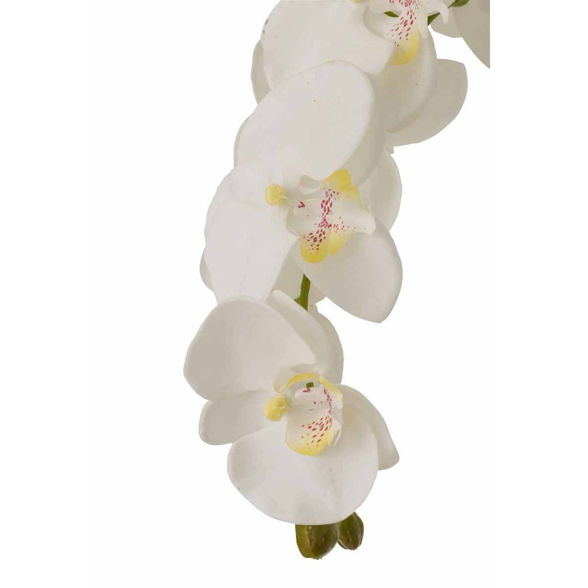 Fleur Artificielle Déco "Orchidée en Terre" 98cm Blanc - Image 2