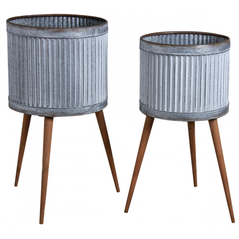 Aubry Gaspard - Lot de 2 cache-pots sur pieds - Aubry Gaspard