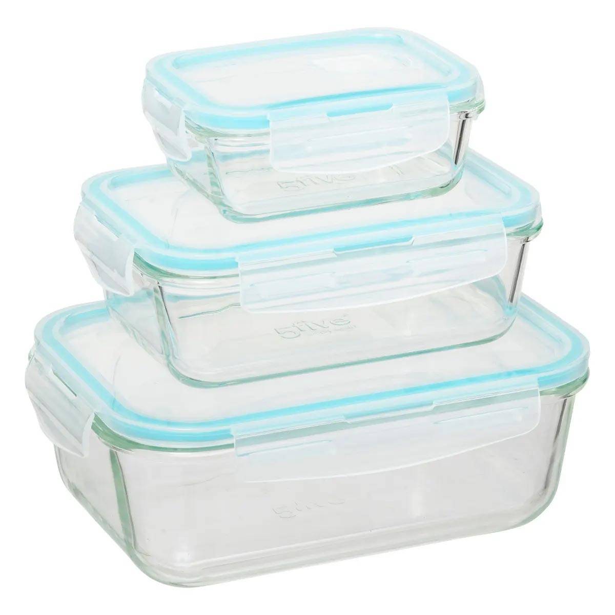 Lot de 3 Boîtes de Conservation "Clipeat" 23cm Transparent - Image 1