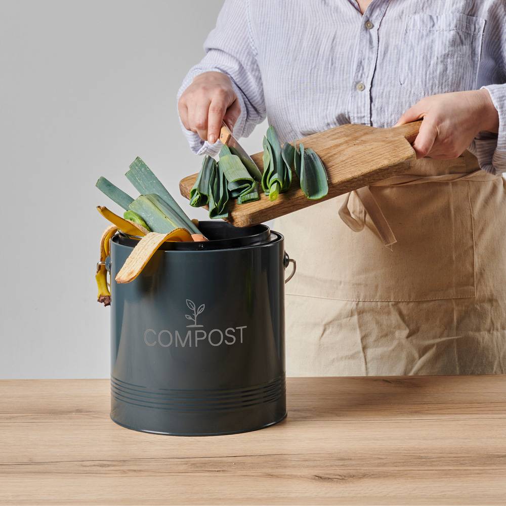 Guillouard - Seau compost rond gris foncé 4,5L - Image 3