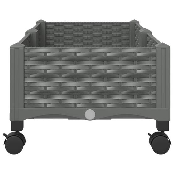 Jardinière polypropylène gris clair 80 x 40 x 33 cm - PANGIVO - Image 4