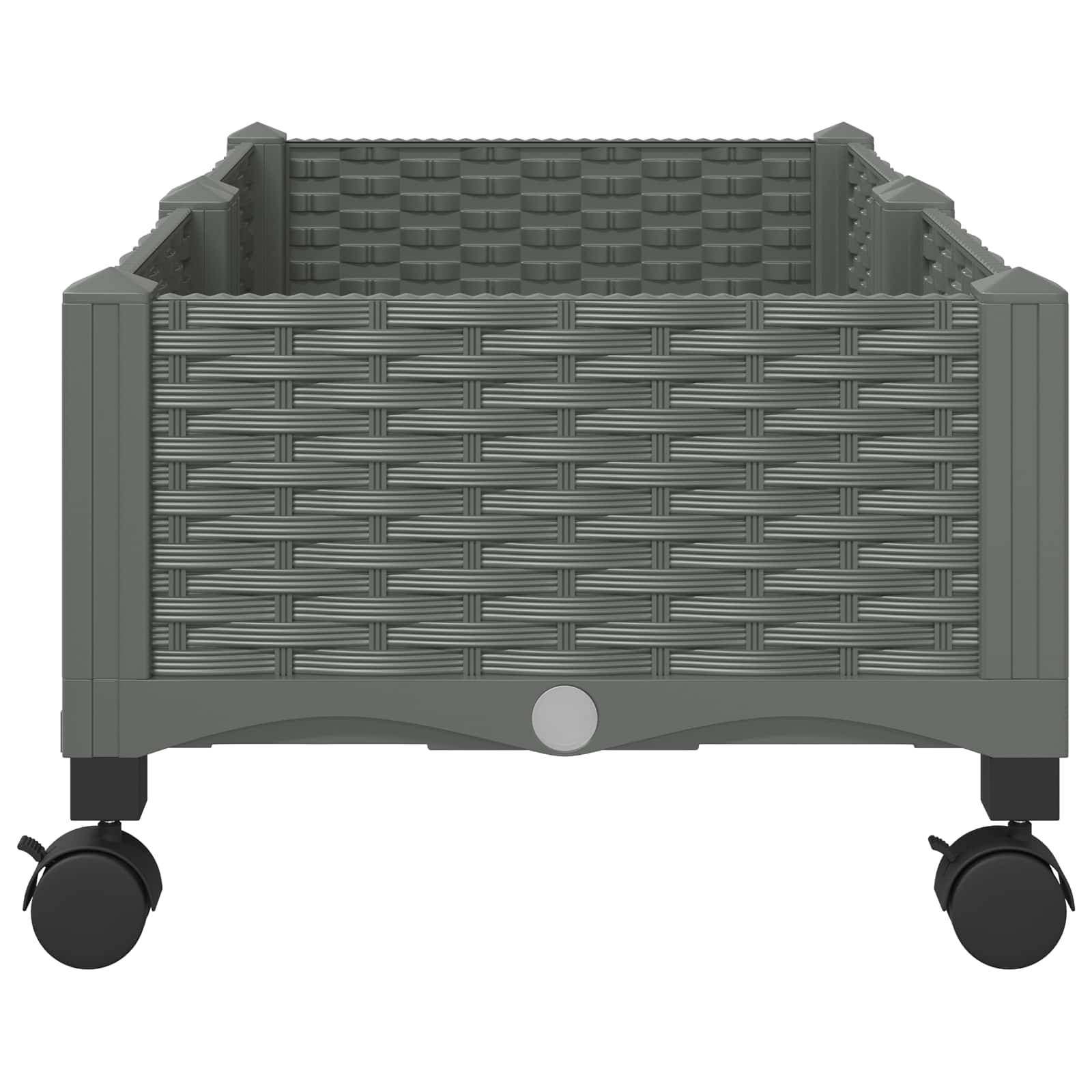 Jardinière polypropylène gris clair 80 x 40 x 33 cm - PANGIVO - Image 4
